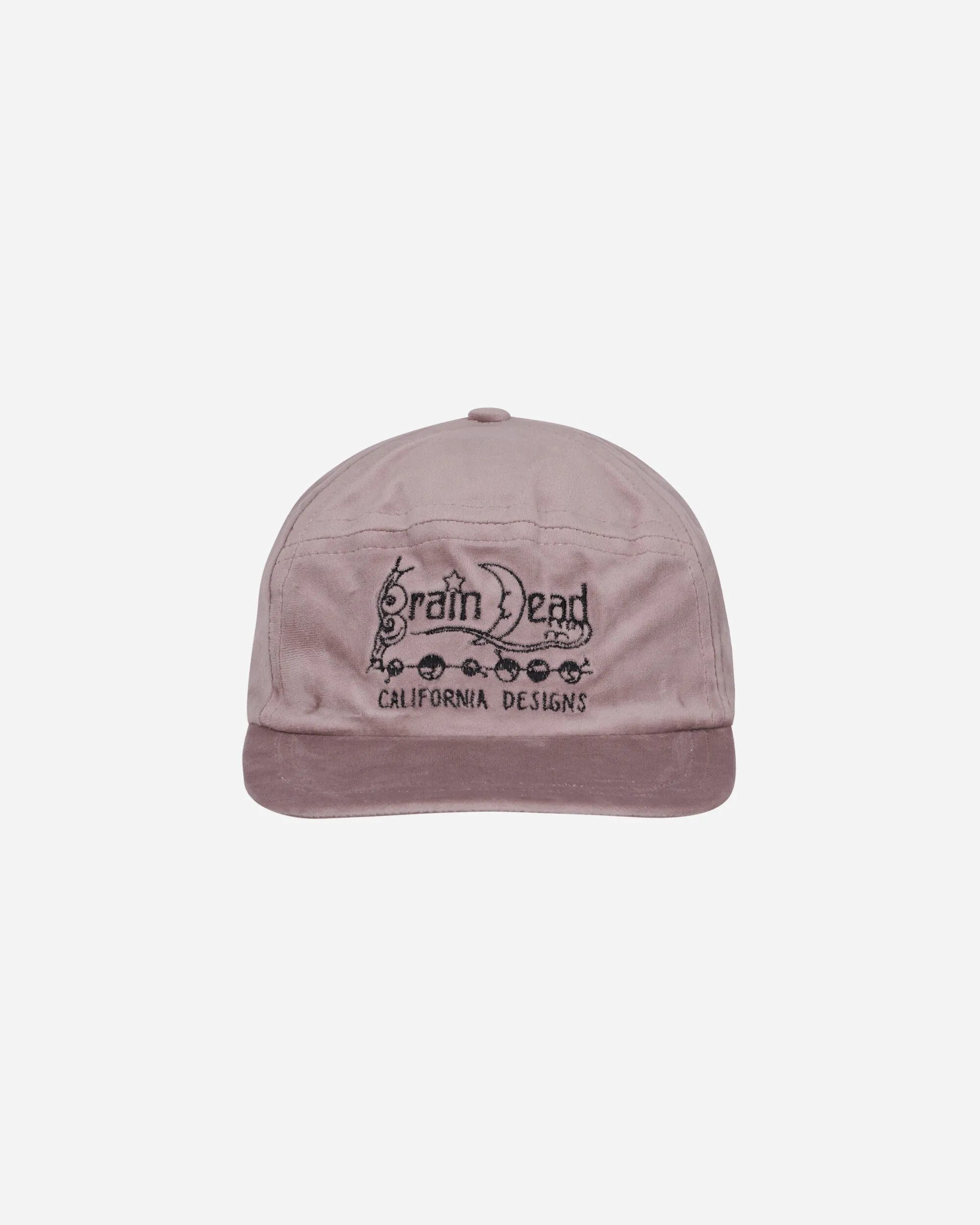 Velveteen Curved Front 6-Panel Hat Pink