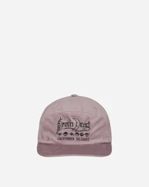 Velveteen Curved Front 6-Panel Hat Pink