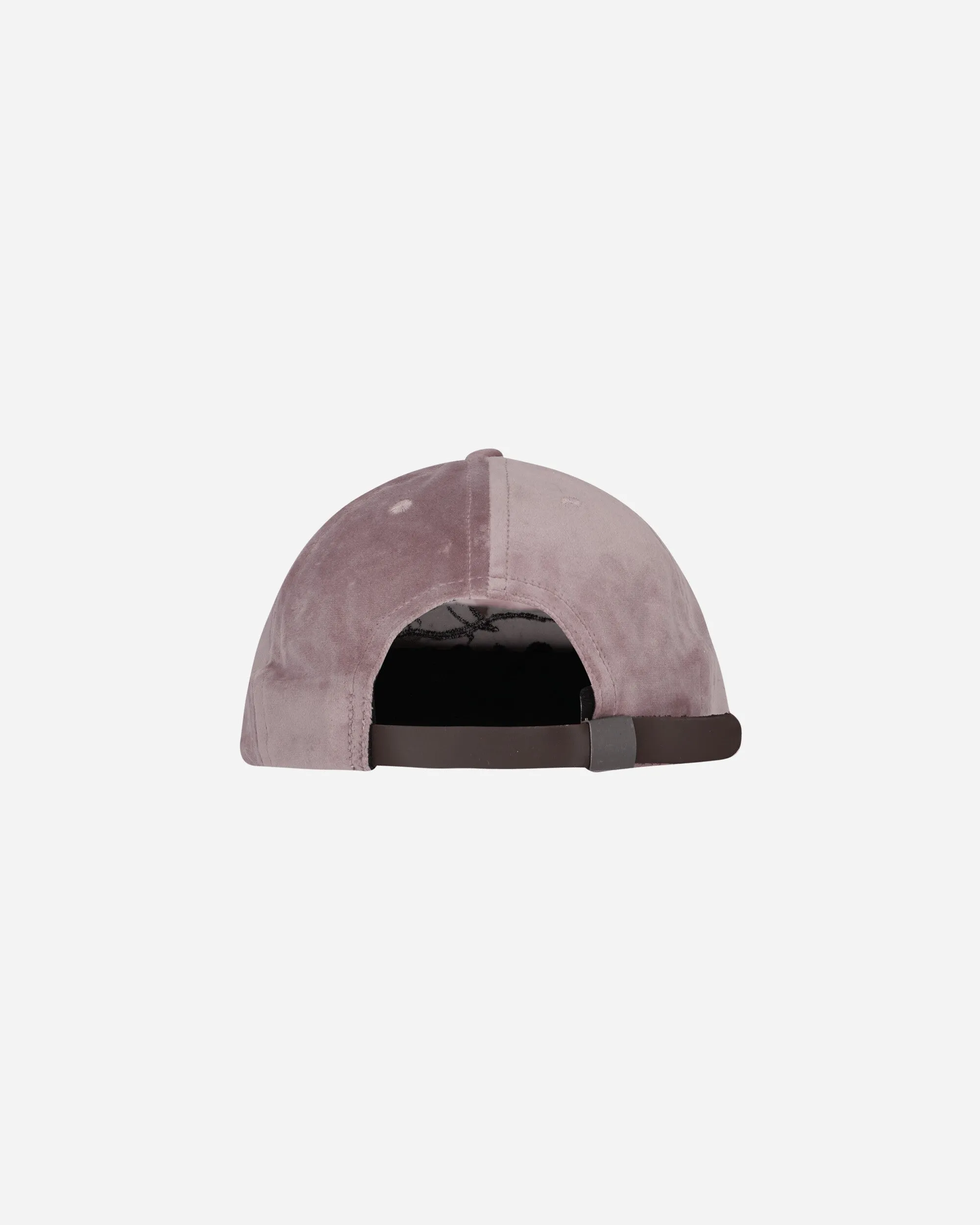 Velveteen Curved Front 6-Panel Hat Pink
