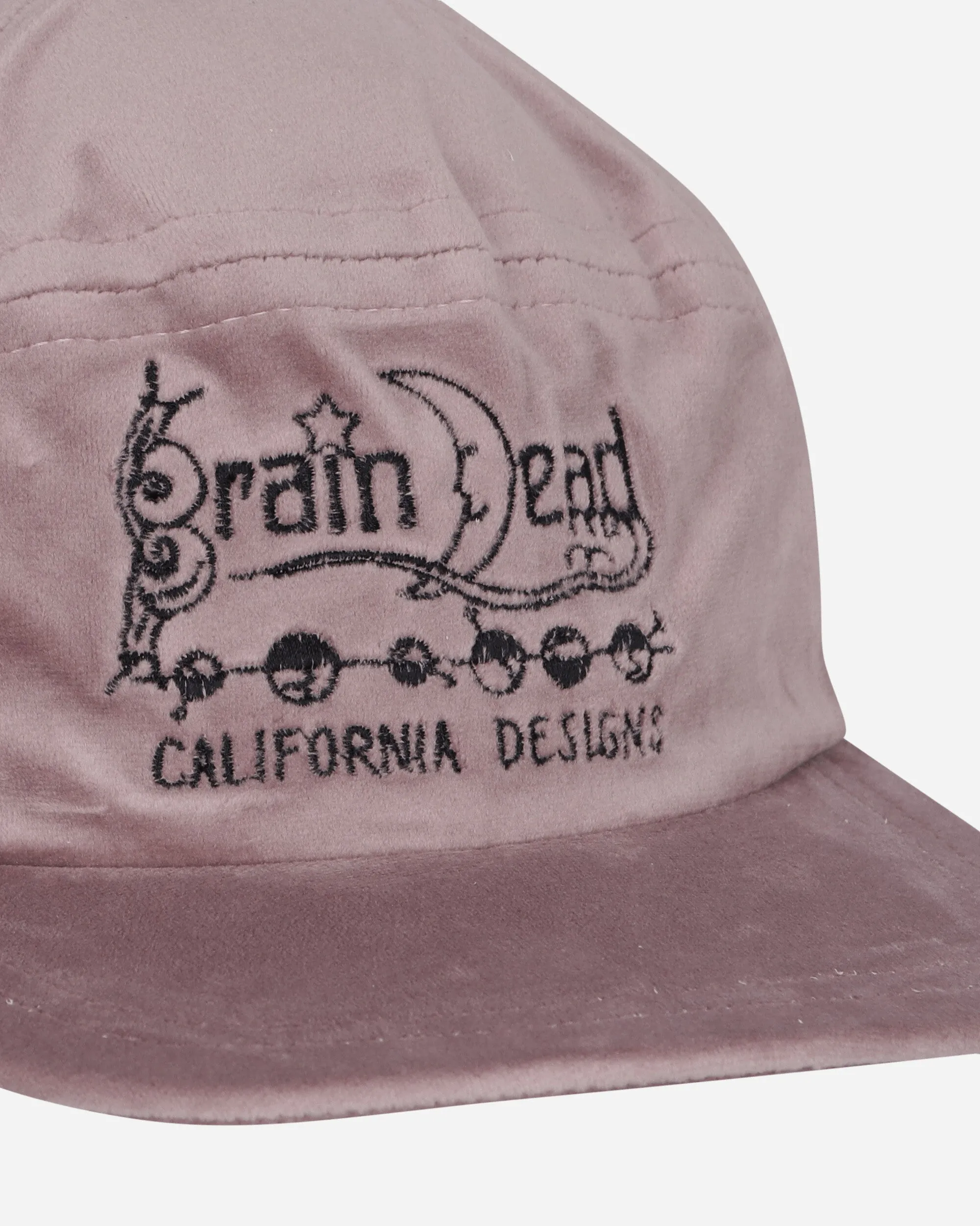 Velveteen Curved Front 6-Panel Hat Pink