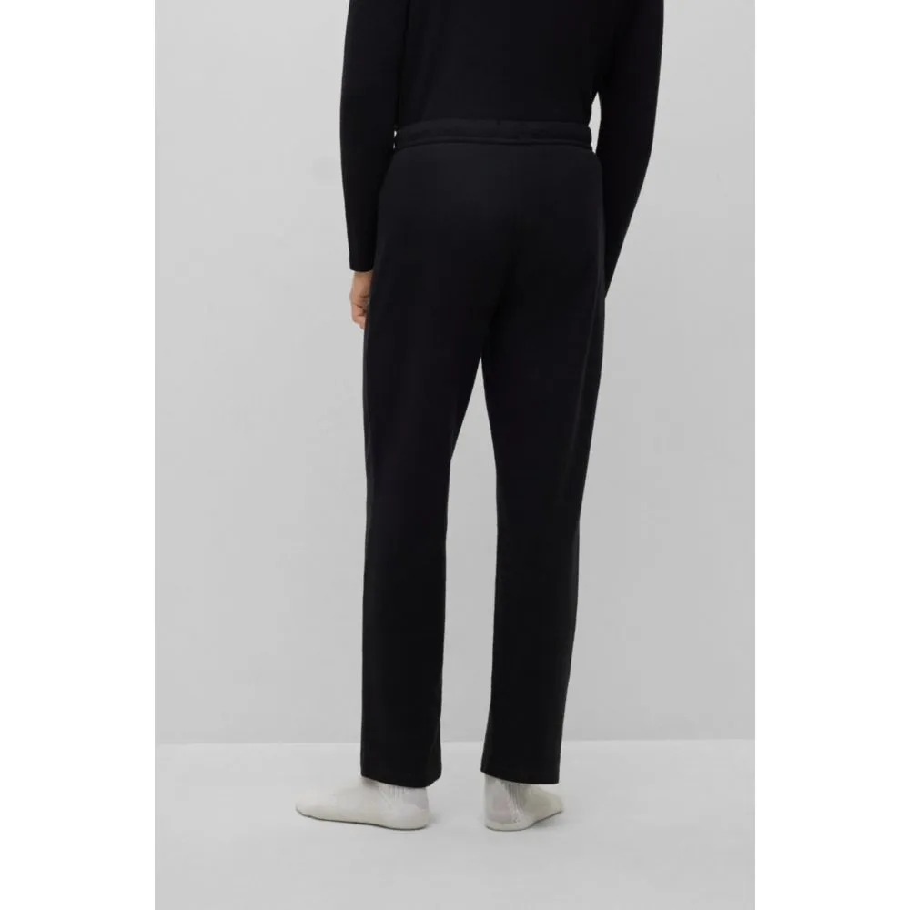 Waffle cotton-blend pajama bottoms with logo embroidery