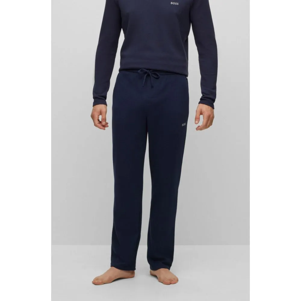 Waffle pajama bottoms with logo embroidery