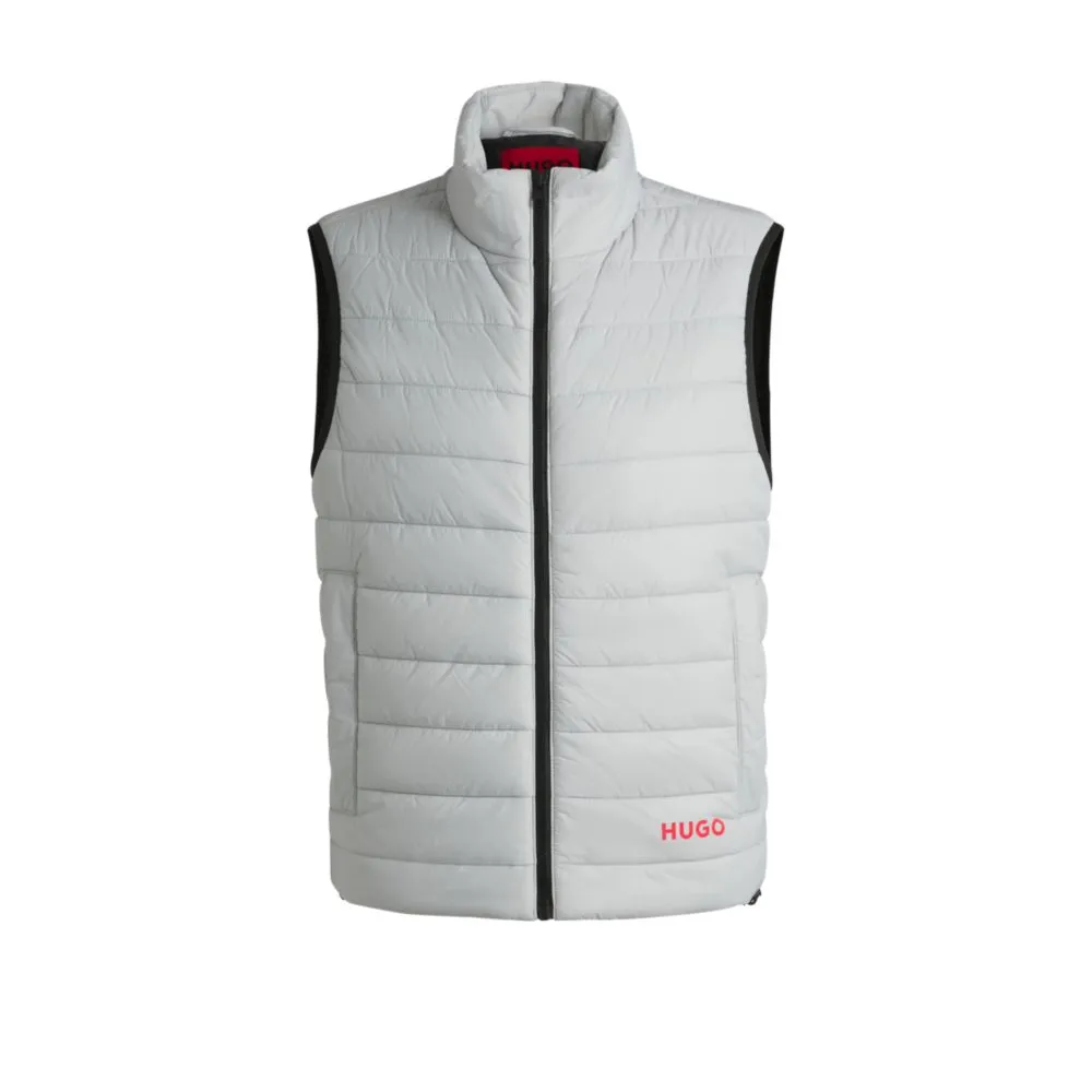 Water-repellent slim-fit gilet with logo detail