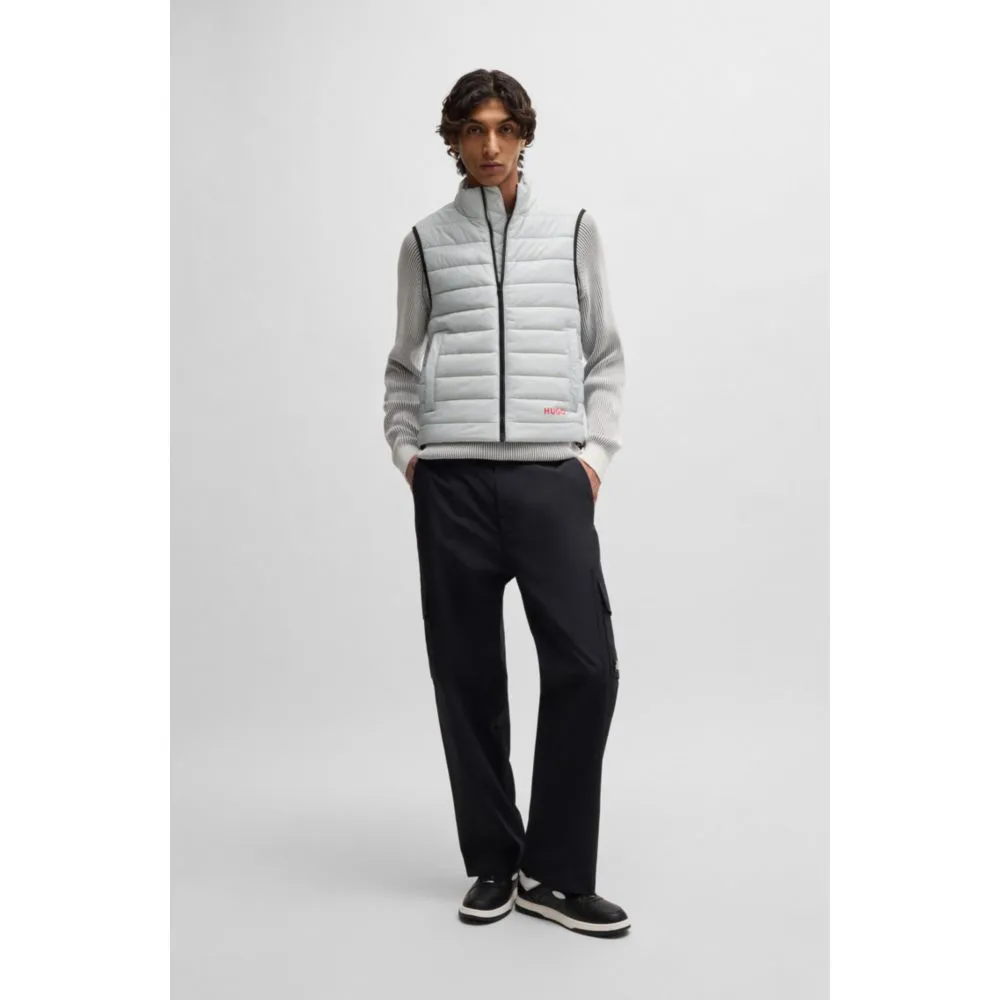 Water-repellent slim-fit gilet with logo detail