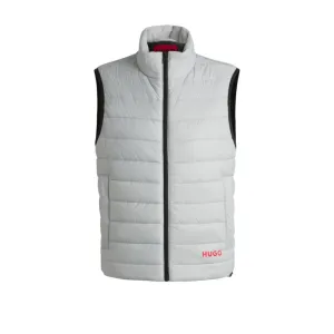 Water-repellent slim-fit gilet with logo detail