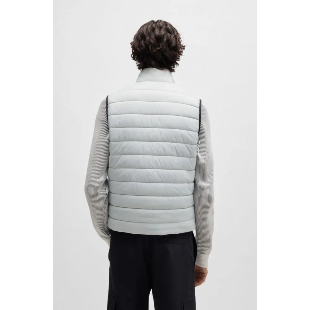 Water-repellent slim-fit gilet with logo detail