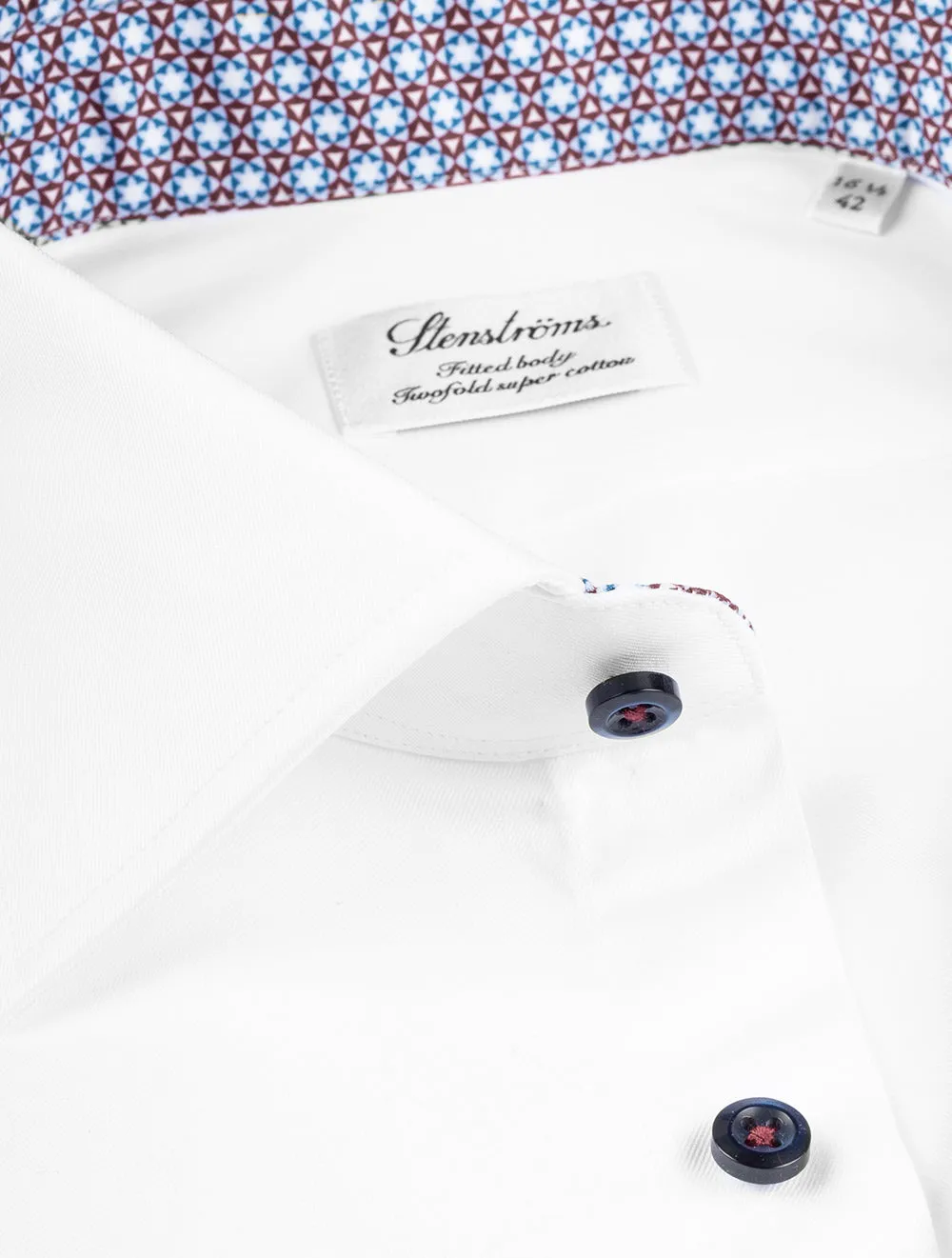White Star Pattern Fitted Shirt