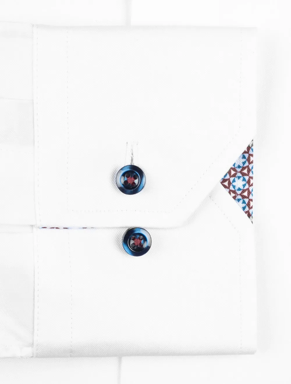 White Star Pattern Fitted Shirt