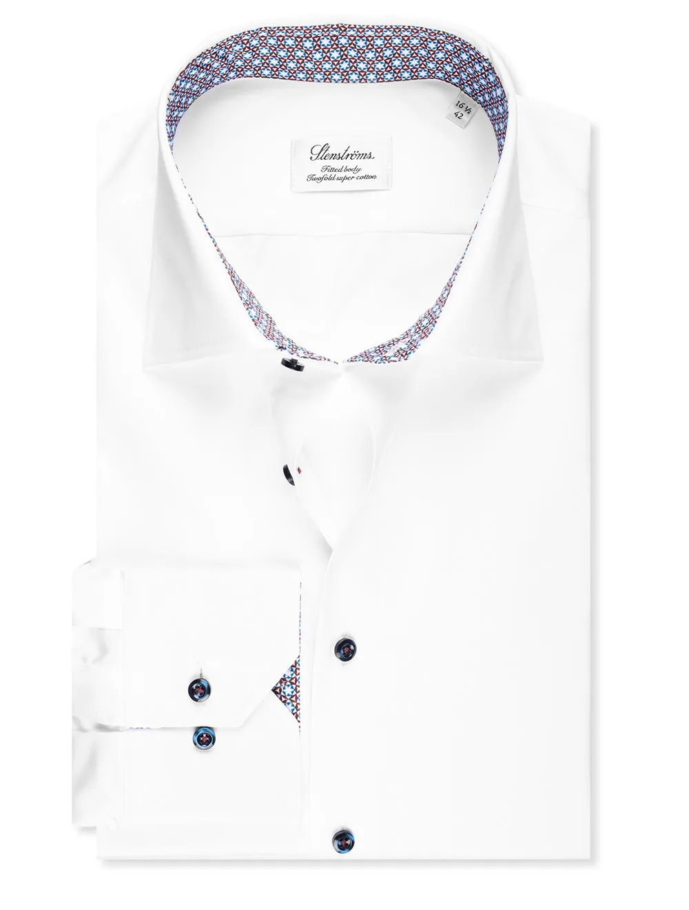 White Star Pattern Fitted Shirt