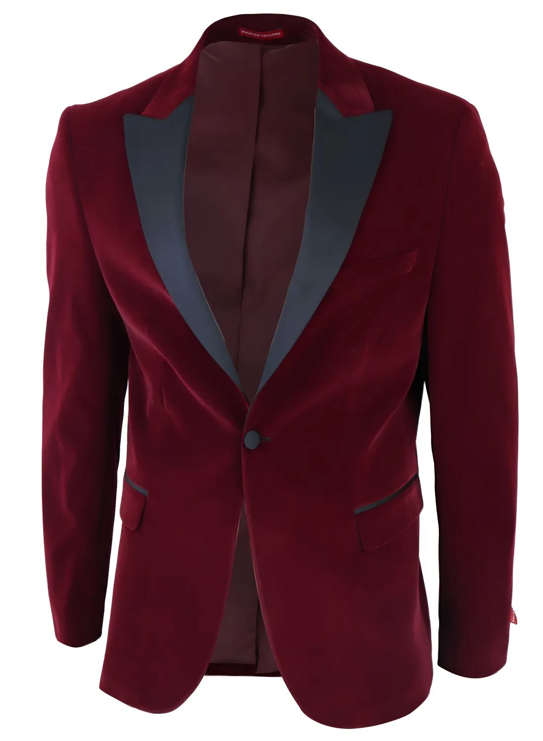Wine Velvet Tuxedo Blazer Wedding Prom